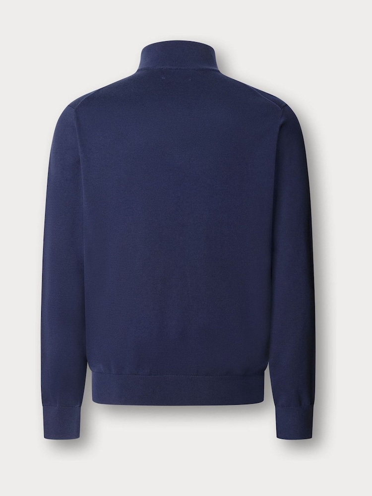 Hackett Cotton Quarter Zip Jumper - Image 2 of 3