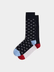 藍色 - Hackett Icon Socks 2 Pack - 圖片 1/4