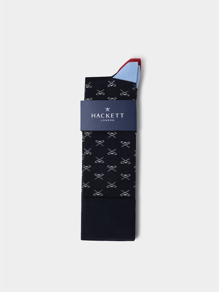藍色 - Hackett Icon Socks 2 Pack - 圖片 2/4