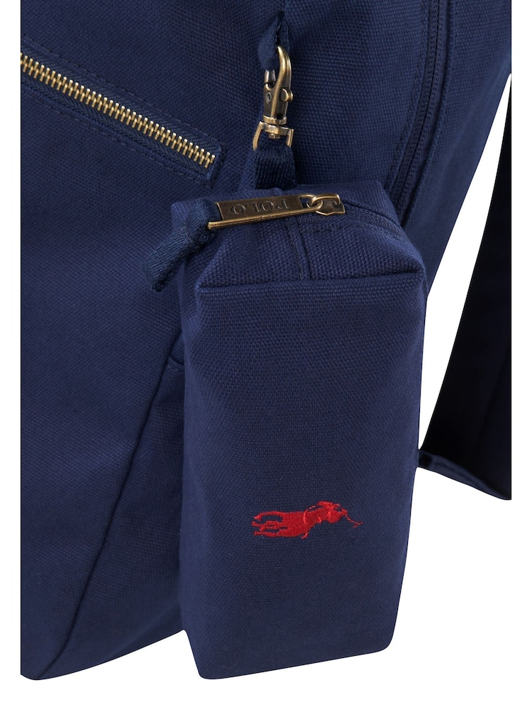 Polo Ralph Lauren Blue Logo Canvas Backpack - Image 12 of 12