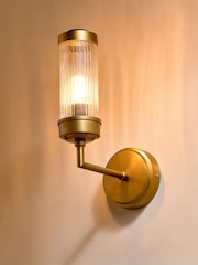 Nkuku Antique Brass Akurdi Bathroom Single Wall Lamp - Image 2 of 5