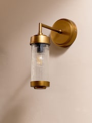 Nkuku Antique Brass Akurdi Bathroom Single Wall Lamp - Image 3 of 5