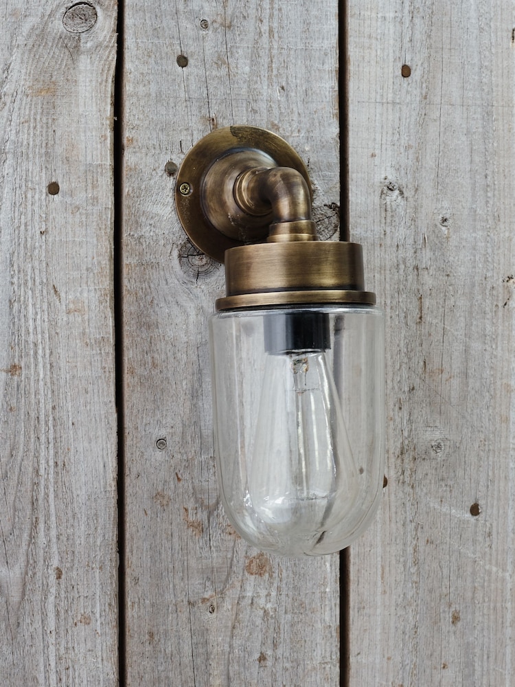 Nkuku Antique Brass Ngari Outdoor Light - Image 1 of 3 Nkuku Antique Brass Ngari Outdoor Light - Image 1 of 3