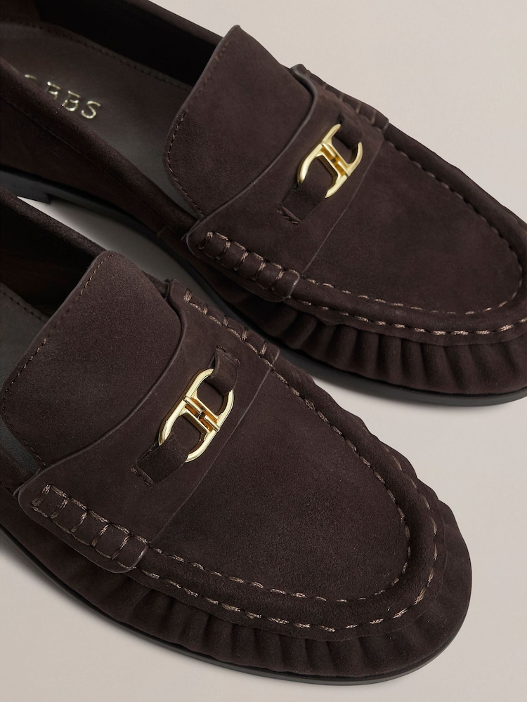 Hobbs Chocolate Brown Alana Loafers - Image 6 of 6