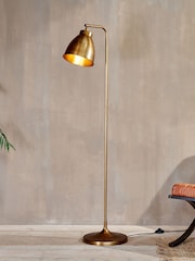 Nkuku Antique Brass Muturi Floor Lamp - Image 1 of 2