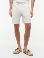 Tommy Hilfiger Cream Dover Linen Blend 8" Inseam Chino Shorts - Image 1 of 4