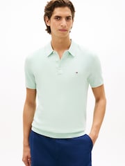 Tommy Hilfiger Green Regular Fit Knit Polo Shirt - Image 1 of 5