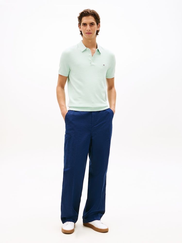 Tommy Hilfiger Green Regular Fit Knit Polo Shirt - Image 2 of 5