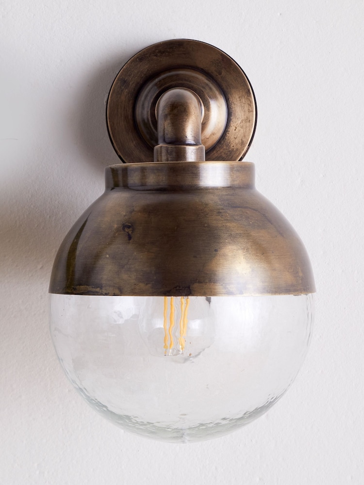 Nkuku Antique Brass Abeo Outdoor Wall Lamp - Image 2 of 4 Nkuku Antique Brass Abeo Outdoor Wall Lamp - Image 2 of 4