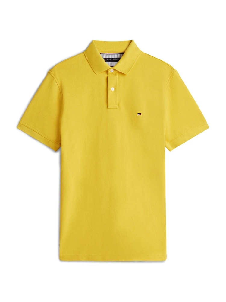 Tommy Hilfiger Yellow 1985 Regular Fit Pique Polo Shirt - Image 5 of 5 Tommy Hilfiger Yellow 1985 Regular Fit Pique Polo Shirt - Image 5 of 5
