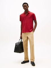 Tommy Hilfiger Red 1985 Regular Fit Pique Polo Shirt - Image 2 of 5