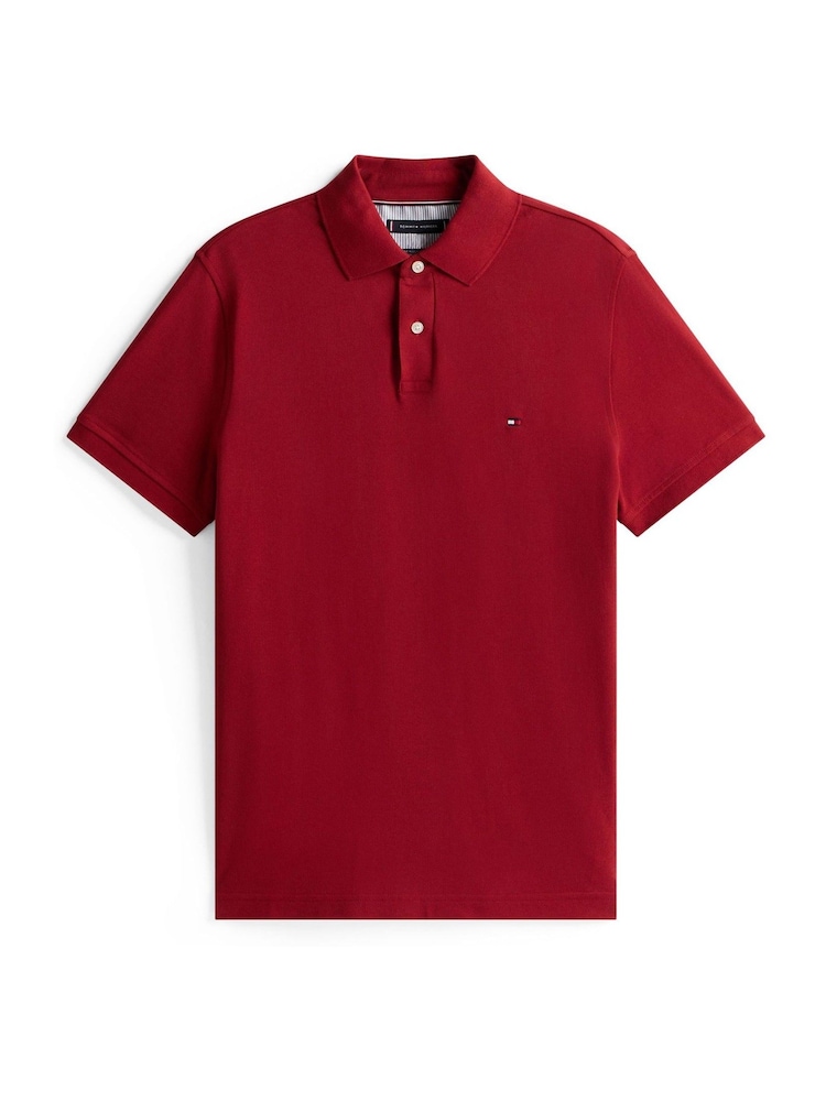 Tommy Hilfiger Red 1985 Regular Fit Pique Polo Shirt - Image 5 of 5 Tommy Hilfiger Red 1985 Regular Fit Pique Polo Shirt - Image 5 of 5