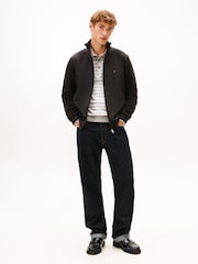 Tommy Hilfiger Black Intechno Knit Flag Embroidery Zip Through Jumper - Image 2 of 5