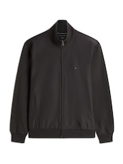 Tommy Hilfiger Black Intechno Knit Flag Embroidery Zip Through Jumper - Image 5 of 5