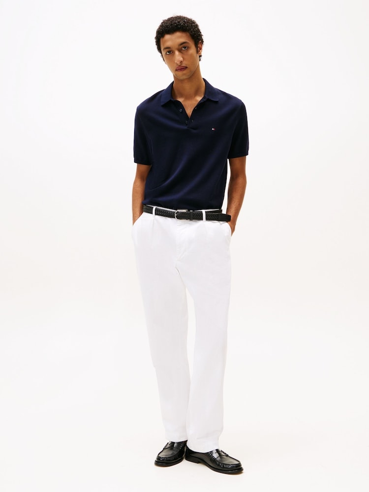 Tommy Hilfiger Blue Regular Fit Knit Polo Shirt - Image 2 of 7