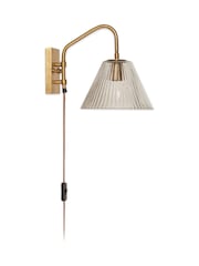 Nkuku Antique Brass Akoli Glass Wall Lamp - Image 5 of 5