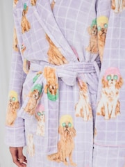Chelsea Peers Purple Fleece Spa Dogs Dressing Gown - Image 5 of 5
