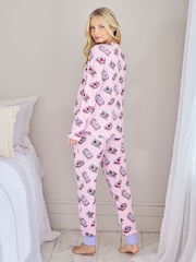Chelsea Peers Pink Maternity Valentine's Perfect Match Print Long Pyjamas Set - Image 2 of 6