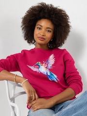 Joe Browns Pink Harmonious Hummingbird Graphic Sweatshirt - Image 1 of 5