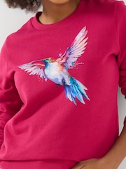 Joe Browns Pink Harmonious Hummingbird Graphic Sweatshirt - Image 4 of 5