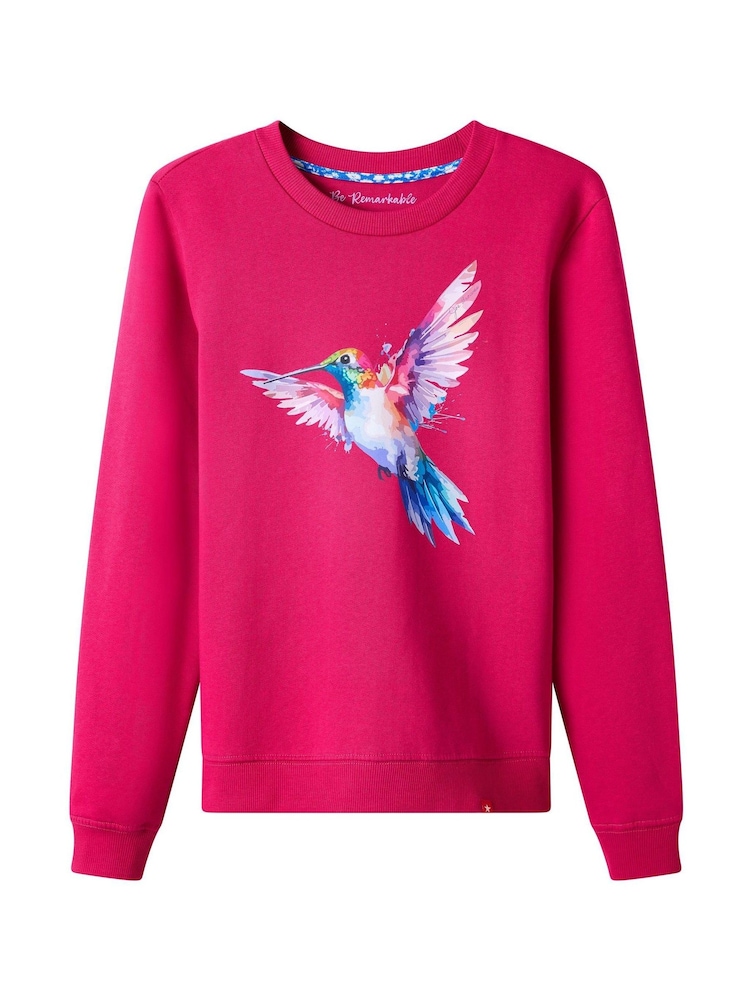 Joe Browns Pink Harmonious Hummingbird Graphic Sweatshirt - Image 5 of 5