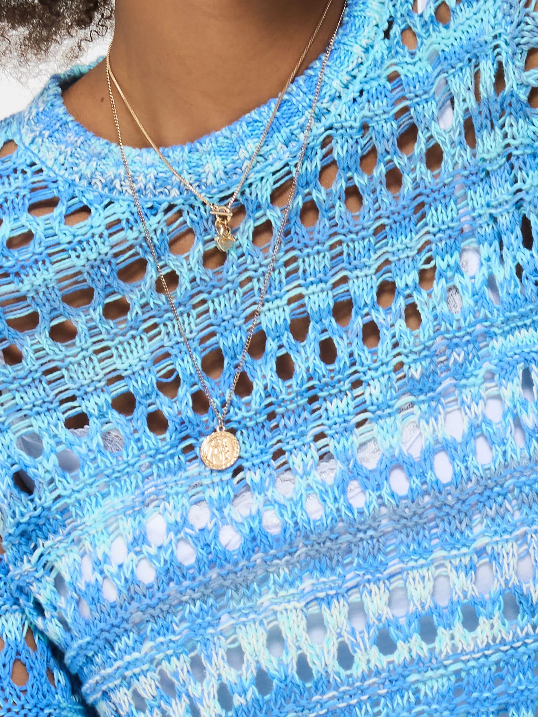 Buy Joe Browns Blue Summer Blues Boho Open Knit Jumper from the