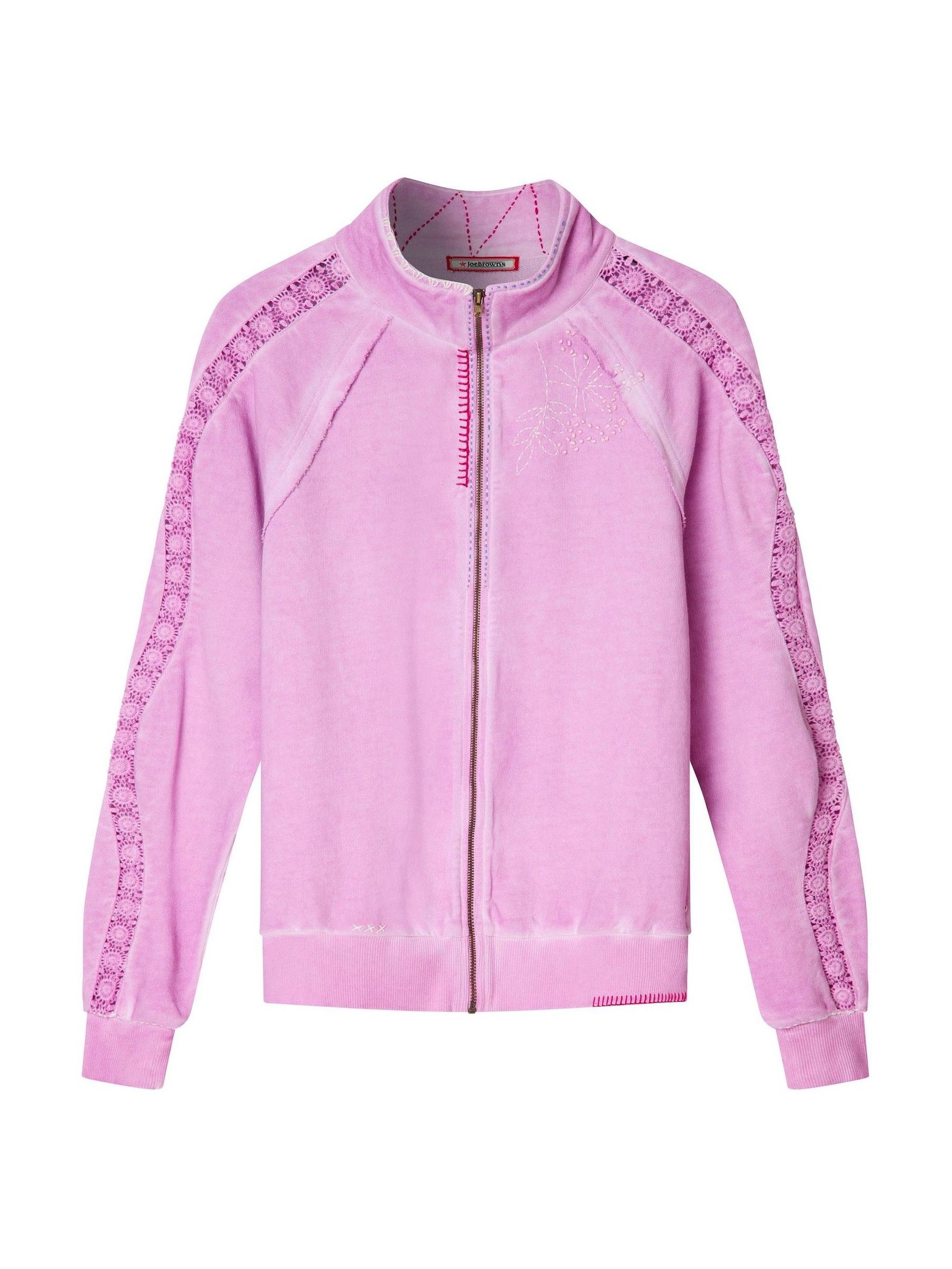 Buy Joe Browns Pink Free Spirit Zip Through Hoodie from the Next