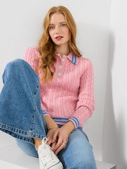 Joe Browns Frankie Collared Cable Knit Jumper - Imaginea 1 din 5