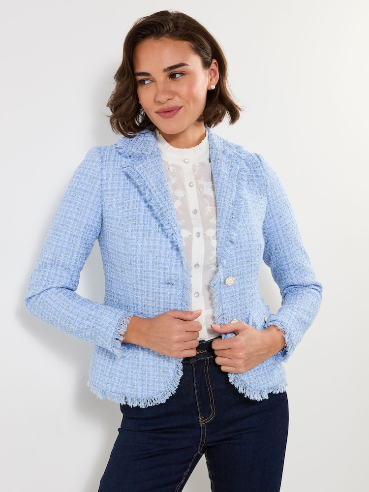 Joe Browns Blue Let's Do Lunch Boucle Jacket - Image 2 of 7