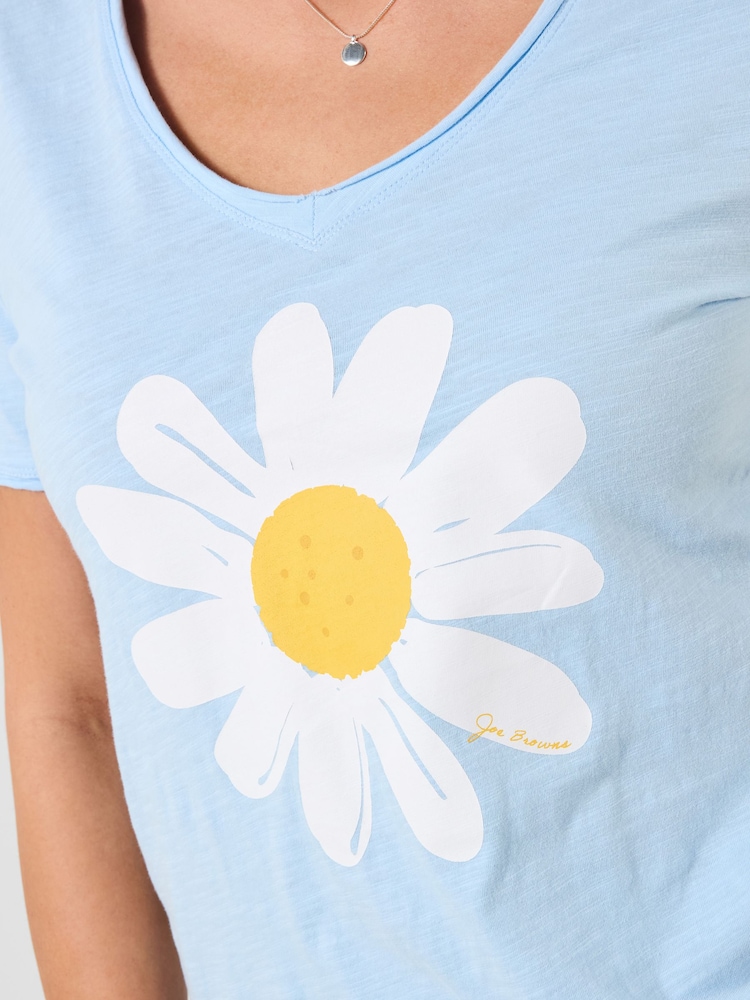 Joe Browns Blue Delightful Daisy Graphic T-Shirt - Image 2 of 5