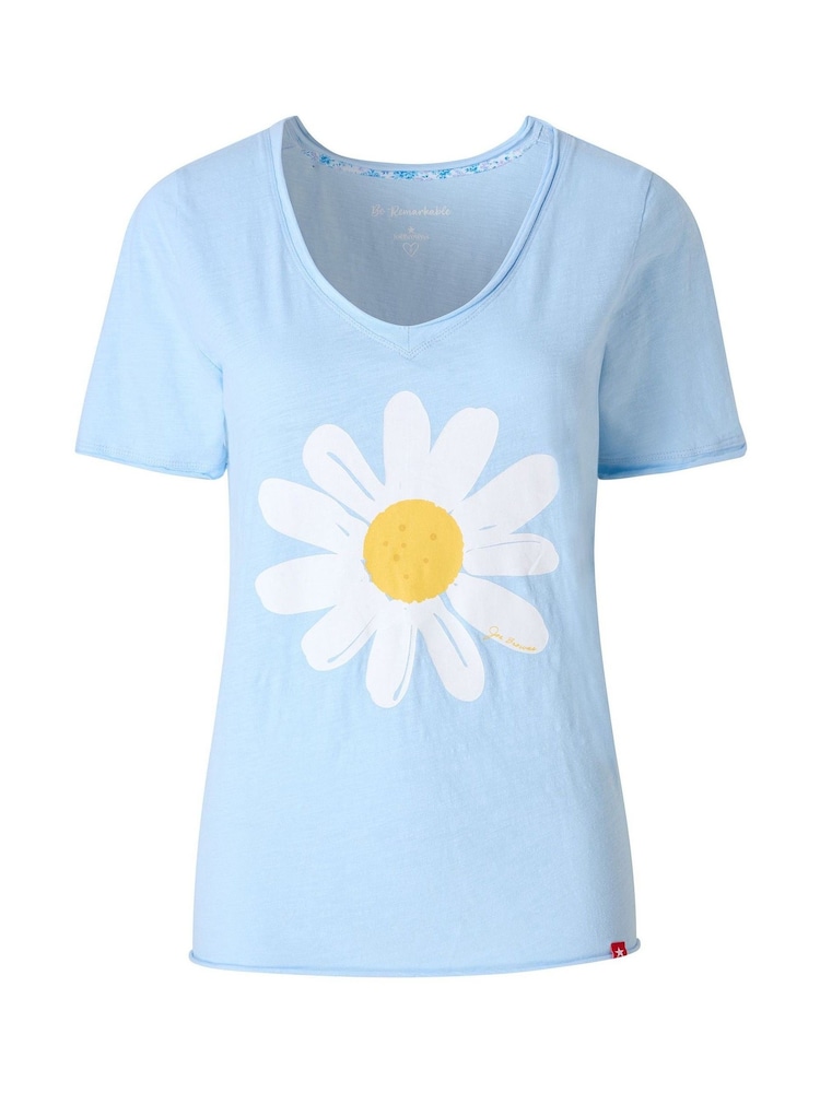 Joe Browns Blue Delightful Daisy Graphic T-Shirt - Image 5 of 5