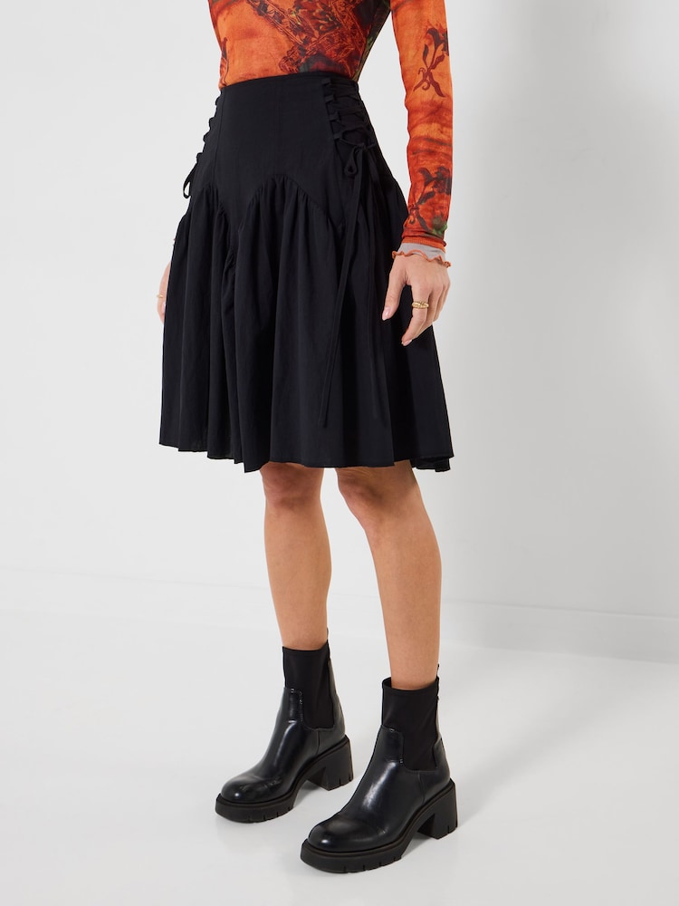 Joe Browns Black Rhianna Lace-Up Side Skirt - Image 1 of 5 Joe Browns Black Rhianna Lace-Up Side Skirt - Image 1 of 5