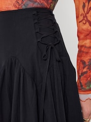 Joe Browns Black Rhianna Lace-Up Side Skirt - Image 4 of 5