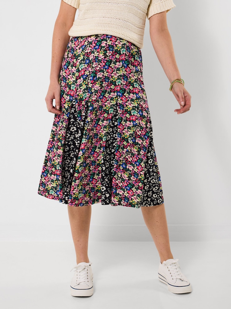 Joe Browns Black Celine Jersey Knee Length Godet Skirt - Image 2 of 5