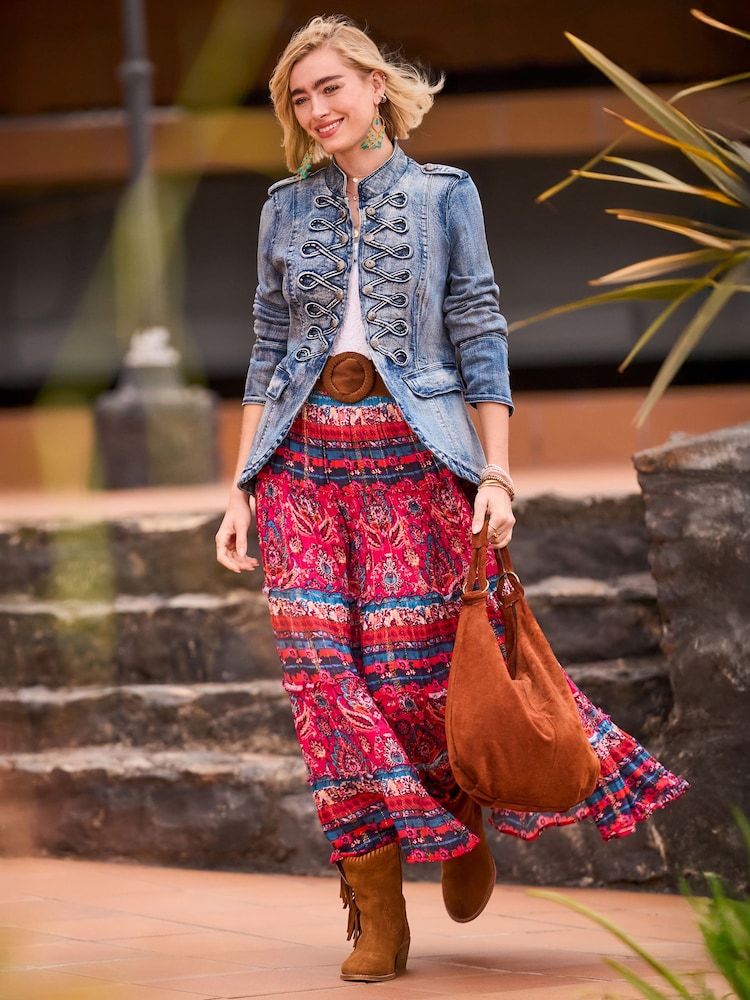 Joe Browns Pink Valentina Maxi Boho Skirt - Image 1 of 6