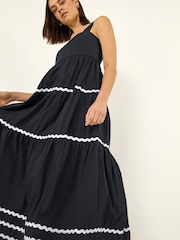 Blau - Roman Ric Rac Tiered Midi Dress - Bild 1 von 5