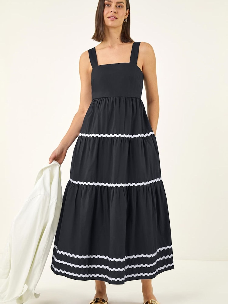 Blau - Roman Ric Rac Tiered Midi Dress - Bild 2 von 5