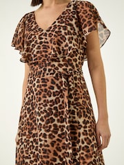 Roman Midikleid mit Animal-Print - Bild 6 von 6