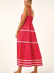 Rosa - Roman Ric Rac Tiered Midi Dress - Bild 3 von 5