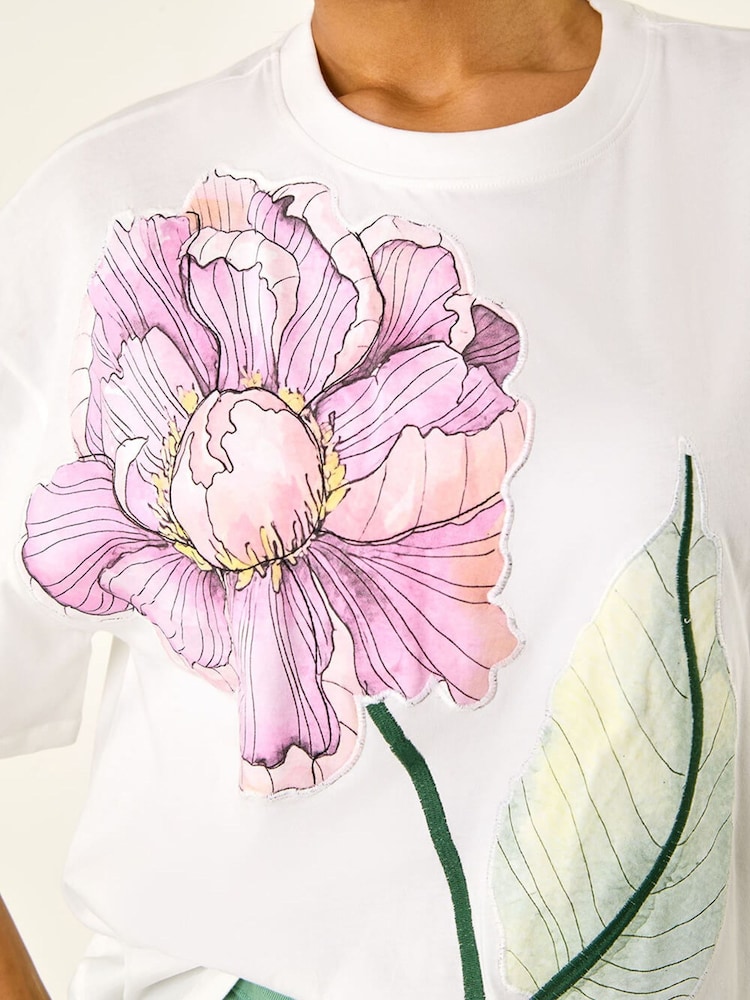 T-shirt Roman grand format fleuri - Image 6 de 6