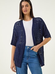 سترة كارديغان محبوكة بغرز مميزة من Roman - صورة 1 من 5