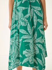 Roman Leaf Puff Print Stretch Maxi Dress - Image 5 of 5