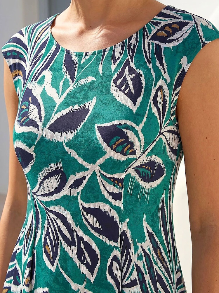 Roman Maxikleid mit Blätterprint - Bild 4 von 4 Roman Maxikleid mit Blätterprint - Bild 4 von 4