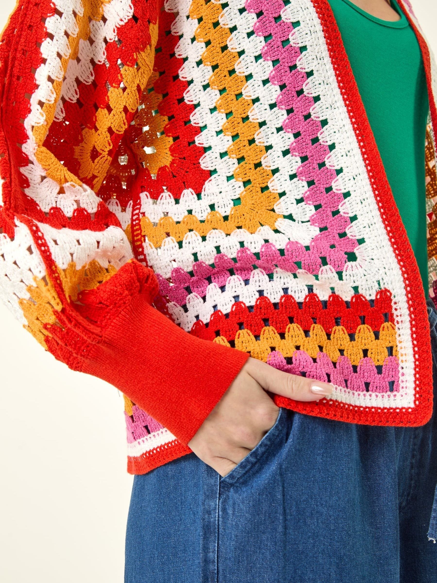 Buy Roman Orange Crochet Cardigan from Next USA