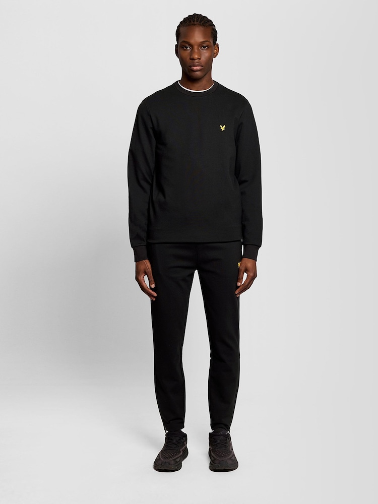 Lyle & Scott Black Fly Fleece Trackies Joggers - Image 1 of 5 Lyle & Scott Black Fly Fleece Trackies Joggers - Image 1 of 5