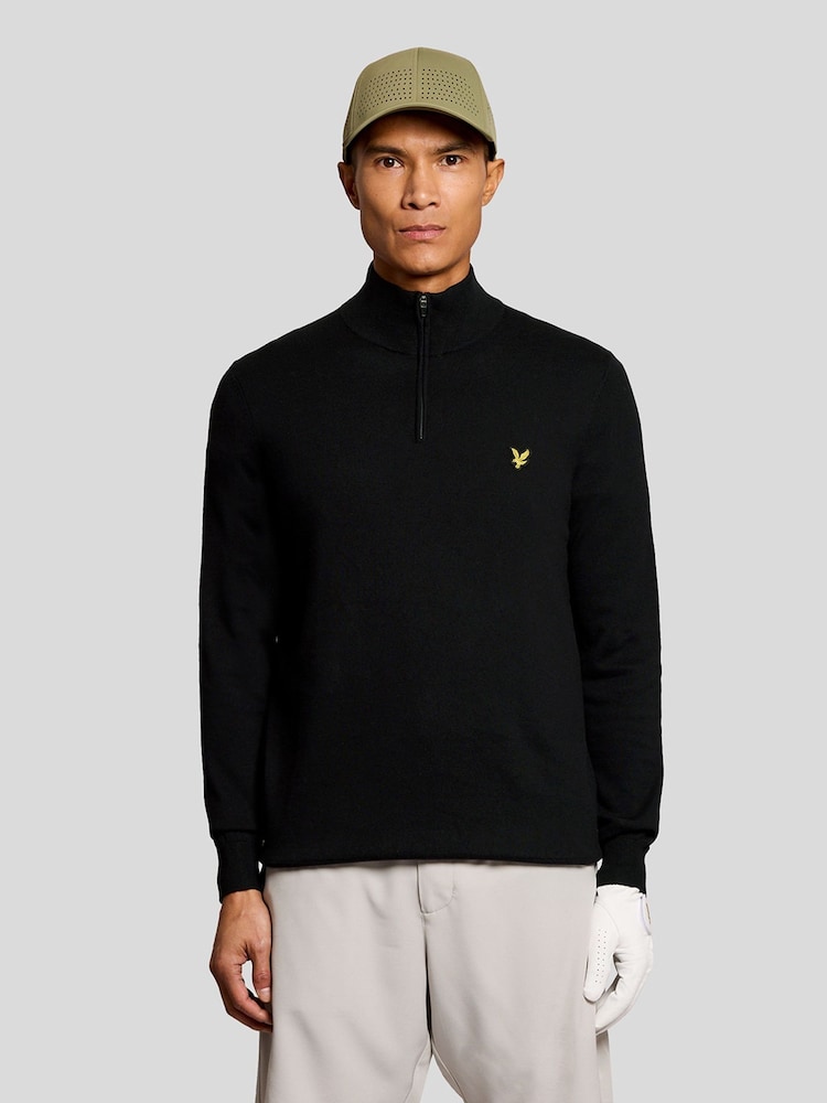 Lyle & Scott Black Golf Quarter Zip Jumper - Image 1 of 6