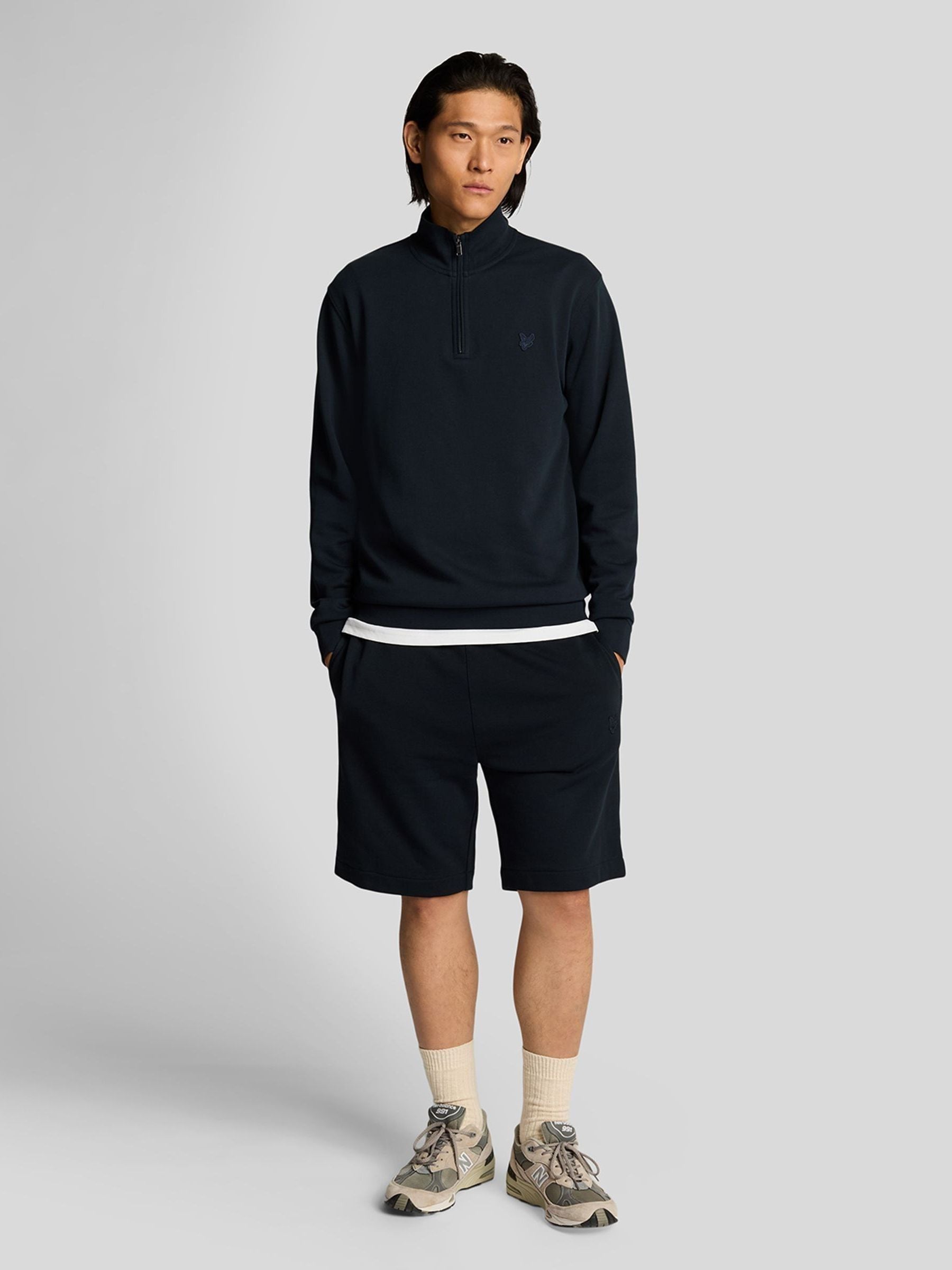 Buy Lyle & Scott Blue Superfine Quarter Zip Sweatshirt from Next USA