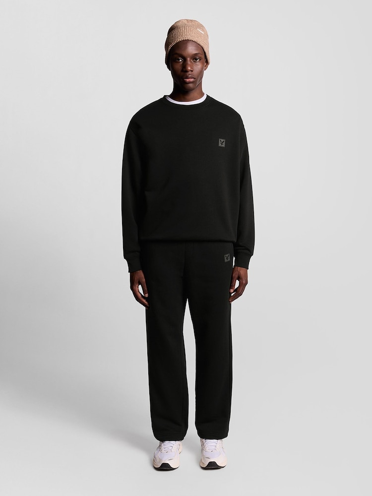 Lyle & Scott Black Loungewear Crew Neck Pullover Jumper - Image 2 of 5