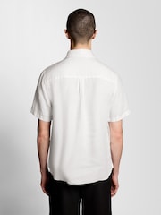 Lyle & Scott White Short Sleeve Linen Shirt - Image 2 of 5
