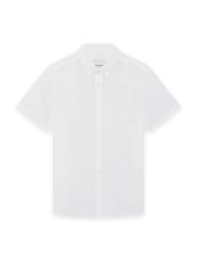 Lyle & Scott White Short Sleeve Linen Shirt - Image 5 of 5
